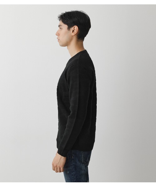 AZUL by moussy(アズールバイマウジー)の「SHADOW CAMO V/N KNIT/シャドウカモVネックニット(ニット/セーター・メンズ・ホワイト/ブラック/ピンク・MEDIUM/SMALL/X-LARGE/LARGE)」の19枚目の写真