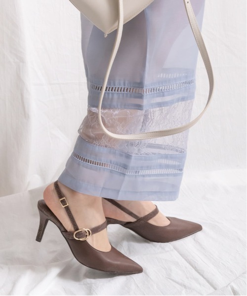 RANDA（ランダ）の「ピンヒールバックストラップパンプス（パンプス・レディース・ブラウン/グリーン/アイボリー・LL/S/M/L）」の7枚目の写真