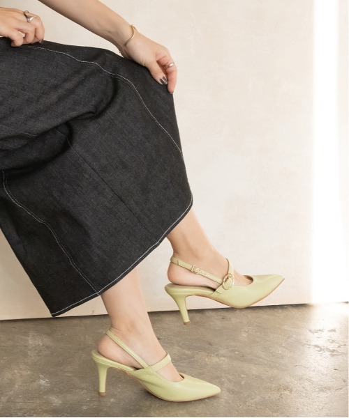 RANDA（ランダ）の「ピンヒールバックストラップパンプス（パンプス・レディース・ブラウン/グリーン/アイボリー・LL/S/M/L）」の8枚目の写真