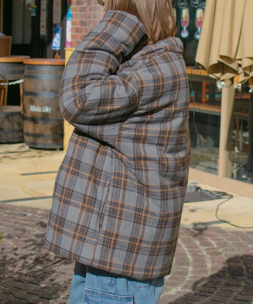 PairPair（ペアペア）の「チェック中綿ブルゾン(ユニセックス)（ブルゾン・レディース・ブラック/グレー・FREE）」の12枚目の写真