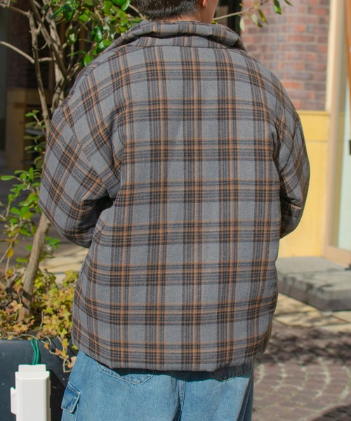 PairPair（ペアペア）の「チェック中綿ブルゾン(ユニセックス)（ブルゾン・レディース・ブラック/グレー・FREE）」の17枚目の写真