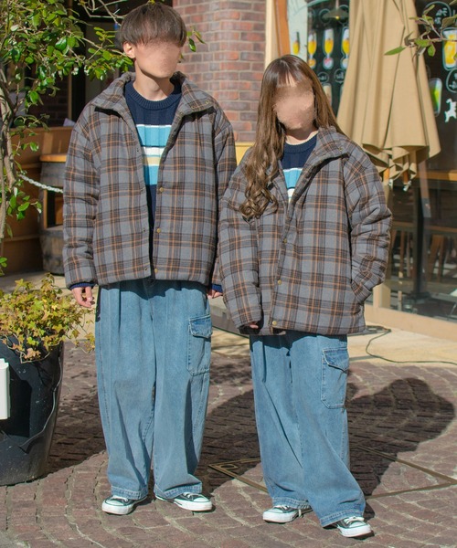 PairPair（ペアペア）の「チェック中綿ブルゾン(ユニセックス)（ブルゾン・レディース・ブラック/グレー・FREE）」の19枚目の写真