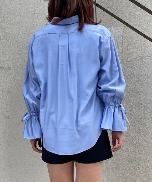 MAJESTIC LEGON（マジェスティックレゴン）の「キャンディスリーブシャツ（シャツ/ブラウス・レディース・ベージュ系その他2/ブルー系その他2/ブルー/アイボリー/グリーン系その他・MEDIUM）」の7枚目の写真