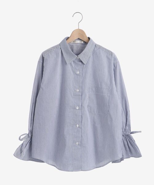 MAJESTIC LEGON（マジェスティックレゴン）の「キャンディスリーブシャツ（シャツ/ブラウス・レディース・ベージュ系その他2/ブルー系その他2/ブルー/アイボリー/グリーン系その他・MEDIUM）」の11枚目の写真