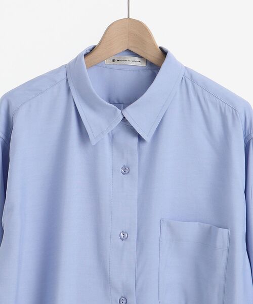 MAJESTIC LEGON（マジェスティックレゴン）の「キャンディスリーブシャツ（シャツ/ブラウス・レディース・ベージュ系その他2/ブルー系その他2/ブルー/アイボリー/グリーン系その他・MEDIUM）」の14枚目の写真