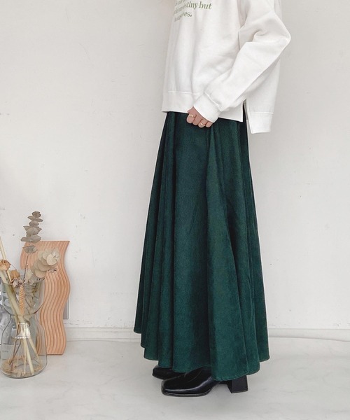 AS KNOW AS plus(アズノゥアズプラス)の「◇ベルト付ボリュームロングスカート(スカート・レディース・オフホワイト/ブラウン/ベージュ系/グリーン/イエロー/オレンジ系・FREE)」の4枚目の写真