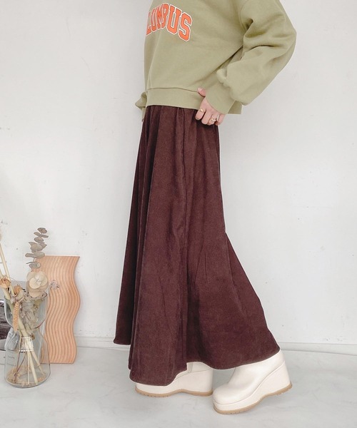 AS KNOW AS plus(アズノゥアズプラス)の「◇ベルト付ボリュームロングスカート(スカート・レディース・オフホワイト/ブラウン/ベージュ系/グリーン/イエロー/オレンジ系・FREE)」の9枚目の写真