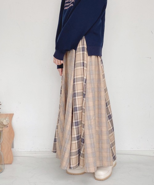 AS KNOW AS plus(アズノゥアズプラス)の「◇ベルト付ボリュームロングスカート(スカート・レディース・オフホワイト/ブラウン/ベージュ系/グリーン/イエロー/オレンジ系・FREE)」の14枚目の写真