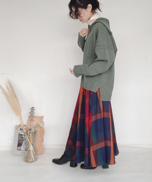 AS KNOW AS plus(アズノゥアズプラス)の「◇ベルト付ボリュームロングスカート(スカート・レディース・オフホワイト/ブラウン/ベージュ系/グリーン/イエロー/オレンジ系・FREE)」の19枚目の写真