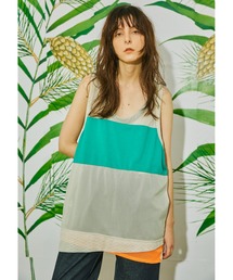 And A | AlexanderLeeChang アレキサンダーリーチャン / MESH TANK 22 フェイクレイヤードメッシュタンクトップ / AC012204(タンクトップ)