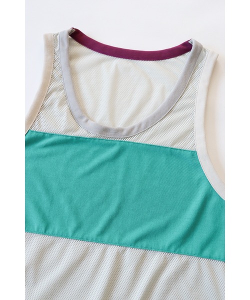 And A（アンドエー）の「AlexanderLeeChang アレキサンダーリーチャン / MESH TANK 22 フェイクレイヤードメッシュタンクトップ / AC012204（タンクトップ・メンズ・グレー/ブラック・2/3）」の10枚目の写真