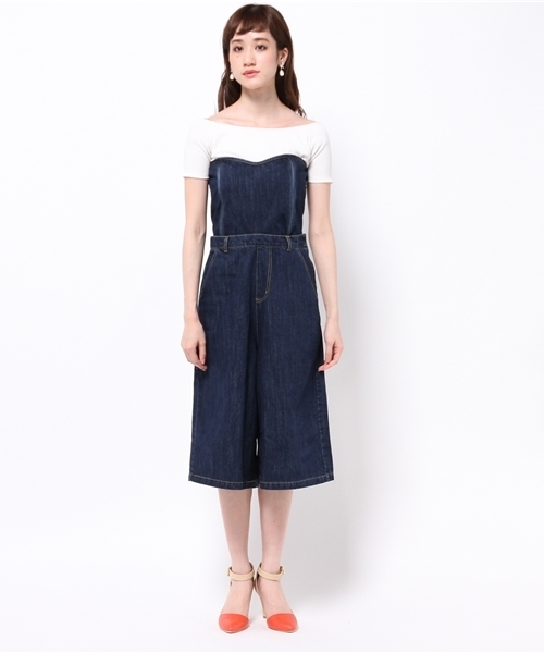 BLONDY ReLISH（ブロンディリリッシュ）の「デニムコンビネゾン（サロペット/オーバーオール・レディース・ホワイト/インディゴブルー/ライトブルー・MEDIUM/SMALL）」の12枚目の写真