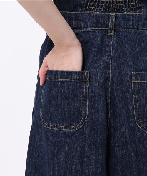 BLONDY ReLISH（ブロンディリリッシュ）の「デニムコンビネゾン（サロペット/オーバーオール・レディース・ホワイト/インディゴブルー/ライトブルー・MEDIUM/SMALL）」の10枚目の写真