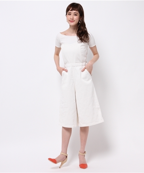 BLONDY ReLISH（ブロンディリリッシュ）の「デニムコンビネゾン（サロペット/オーバーオール・レディース・ホワイト/インディゴブルー/ライトブルー・MEDIUM/SMALL）」の16枚目の写真