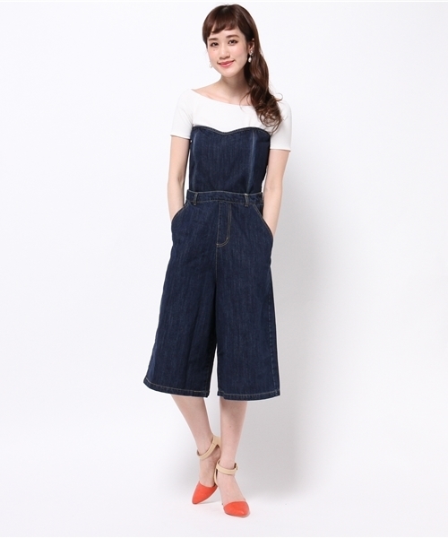 BLONDY ReLISH（ブロンディリリッシュ）の「デニムコンビネゾン（サロペット/オーバーオール・レディース・ホワイト/インディゴブルー/ライトブルー・MEDIUM/SMALL）」の17枚目の写真