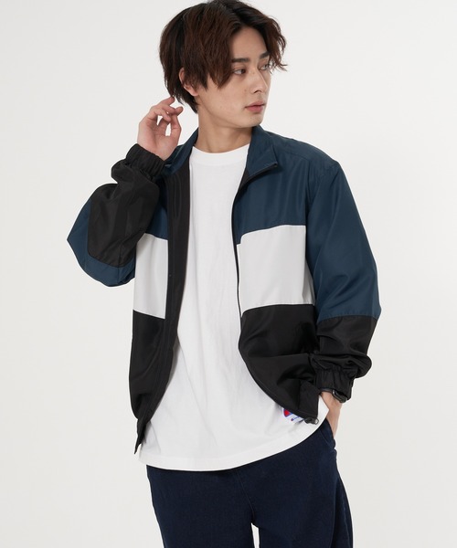 Blue Standard （ブルースタンダード）の「【BLUE STANDARD／ブルースタンダード】撥水 切り替えブルゾン ナイロンパーカー（ナイロンジャケット・メンズ・パープル/グレー系その他/チャコールグレー/グリーン/パープル系その他/ブルー・X-LARGE/LARGE/MEDIUM）」の4枚目の写真