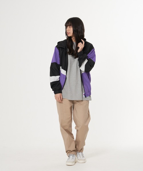 Blue Standard （ブルースタンダード）の「【BLUE STANDARD／ブルースタンダード】撥水 切り替えブルゾン ナイロンパーカー（ナイロンジャケット・メンズ・パープル/グレー系その他/チャコールグレー/グリーン/パープル系その他/ブルー・X-LARGE/LARGE/MEDIUM）」の13枚目の写真