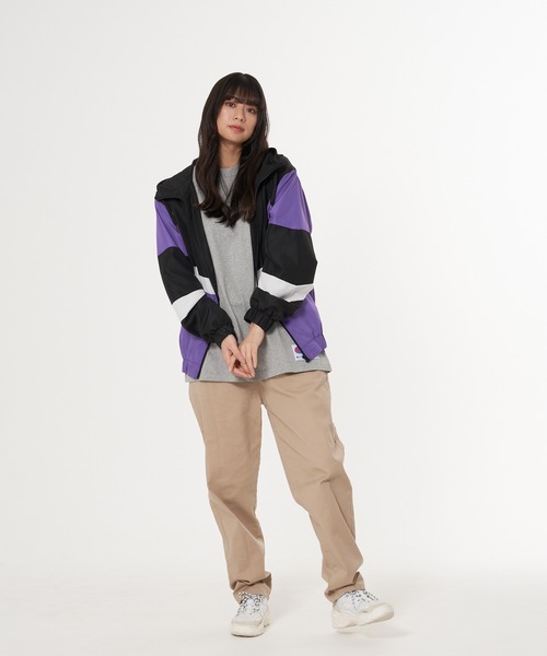 Blue Standard （ブルースタンダード）の「【BLUE STANDARD／ブルースタンダード】撥水 切り替えブルゾン ナイロンパーカー（ナイロンジャケット・メンズ・パープル/グレー系その他/チャコールグレー/グリーン/パープル系その他/ブルー・X-LARGE/LARGE/MEDIUM）」の14枚目の写真