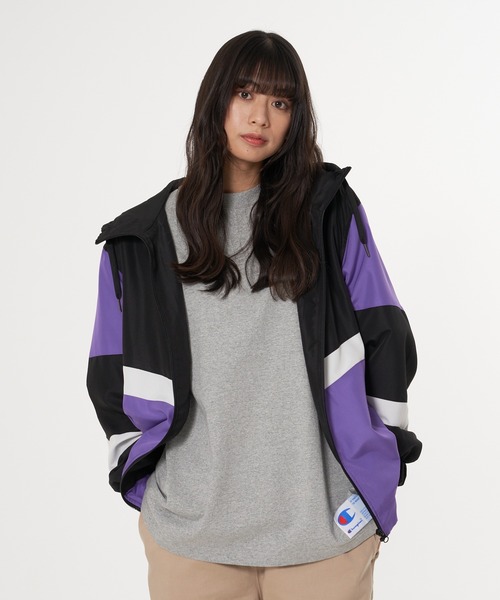 Blue Standard （ブルースタンダード）の「【BLUE STANDARD／ブルースタンダード】撥水 切り替えブルゾン ナイロンパーカー（ナイロンジャケット・メンズ・パープル/グレー系その他/チャコールグレー/グリーン/パープル系その他/ブルー・X-LARGE/LARGE/MEDIUM）」の20枚目の写真