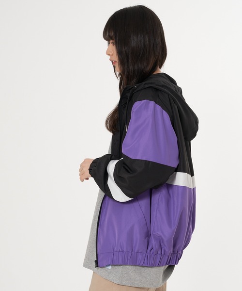 Blue Standard （ブルースタンダード）の「【BLUE STANDARD／ブルースタンダード】撥水 切り替えブルゾン ナイロンパーカー（ナイロンジャケット・メンズ・パープル/グレー系その他/チャコールグレー/グリーン/パープル系その他/ブルー・X-LARGE/LARGE/MEDIUM）」の21枚目の写真