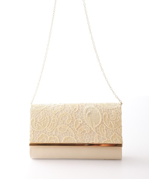 PourVous（プールヴー）の「刺繍レース クラッチバック 結婚式 同窓会 オケージョン お呼ばれ  パーティーバッグ（クラッチバッグ・レディース・ブラック/シルバー/ゴールド・FREE）」の16枚目の写真