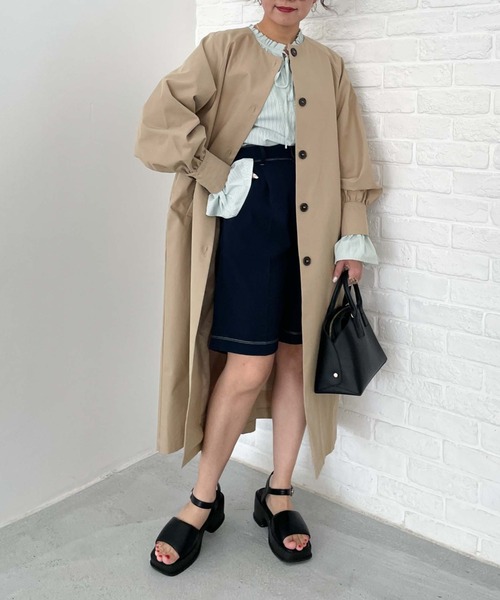 archives（アルシーヴ）の「ストライプフリルリボン２ｗａｙブラウス（シャツ/ブラウス・レディース・ネイビー/ピンク/ミント・MEDIUM）」の12枚目の写真