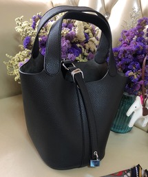 florist | 【14色展開】【ポーチ付き】バケツ型PUレザーハンドバッグ(ハンドバッグ)