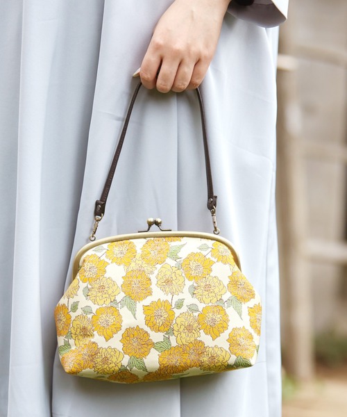 カヤ（カヤ）の「【カヤ】-SHIKI-四季 春風がま口ハンドバッグ（ハンドバッグ・レディース・グリーン/ブルー/イエロー/ネイビー/その他1/その他2/レッド/バイオレット・FREE）」の5枚目の写真