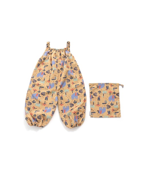 MAKE YOUR DAY（メイクユアデイ）の「動物総柄食事お砂場着（その他ベビー用品・キッズ・マスタード/アイボリー・FREE）」の8枚目の写真