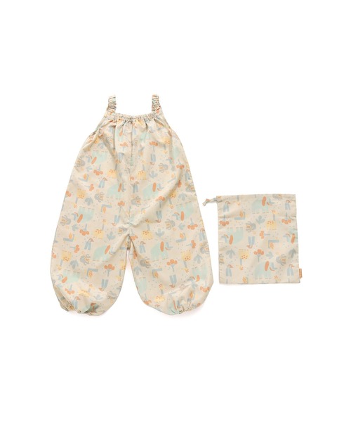 MAKE YOUR DAY（メイクユアデイ）の「動物総柄食事お砂場着（その他ベビー用品・キッズ・マスタード/アイボリー・FREE）」の7枚目の写真