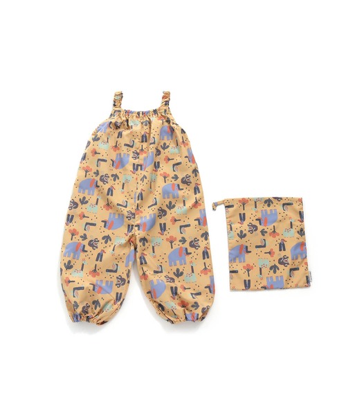 MAKE YOUR DAY（メイクユアデイ）の「動物総柄食事お砂場着（その他ベビー用品・キッズ・マスタード/アイボリー・FREE）」の9枚目の写真