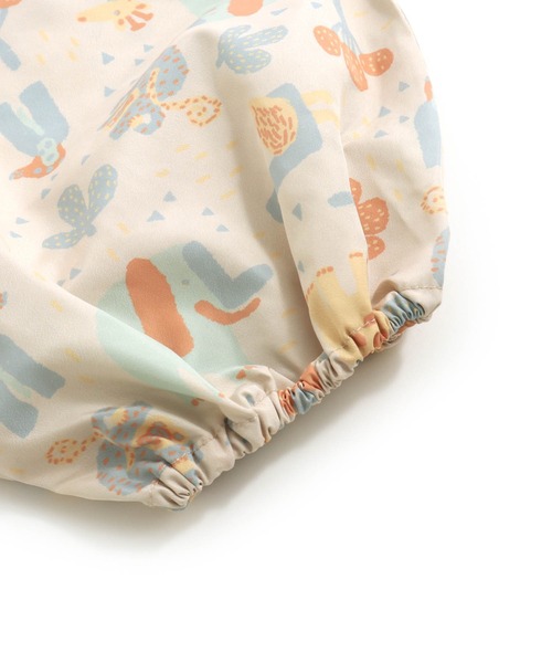 MAKE YOUR DAY（メイクユアデイ）の「動物総柄食事お砂場着（その他ベビー用品・キッズ・マスタード/アイボリー・FREE）」の12枚目の写真