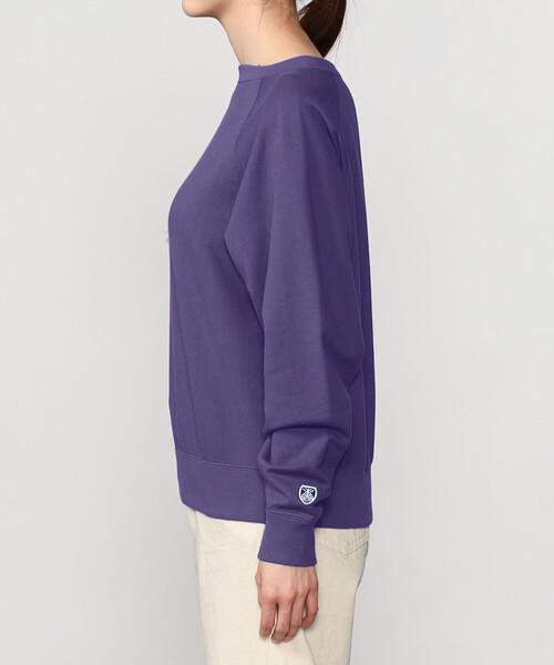ORCIVAL（オーシバル）の「ORCIVAL | フレンチテリー ボートネックラグランスウェット WOMEN（スウェット・レディース・パープル/アイボリー/グレー・2/1）」の6枚目の写真