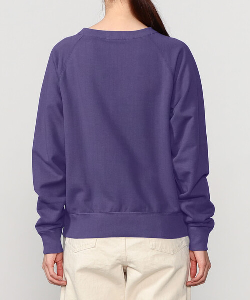 ORCIVAL（オーシバル）の「ORCIVAL | フレンチテリー ボートネックラグランスウェット WOMEN（スウェット・レディース・パープル/アイボリー/グレー・2/1）」の5枚目の写真