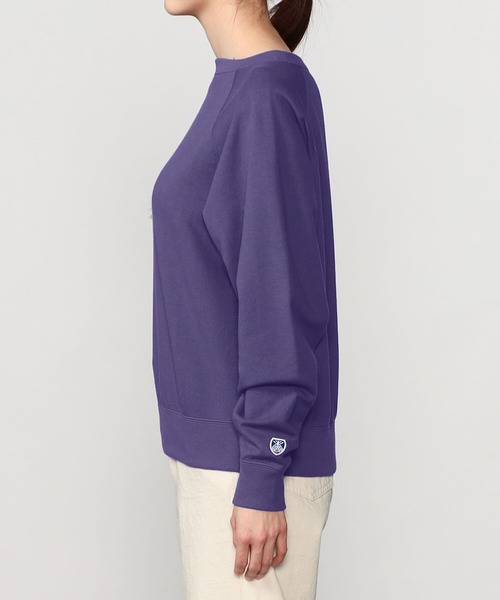 ORCIVAL（オーシバル）の「ORCIVAL | フレンチテリー ボートネックラグランスウェット WOMEN（スウェット・レディース・パープル/アイボリー/グレー・2/1）」の13枚目の写真