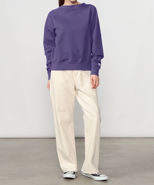 ORCIVAL（オーシバル）の「ORCIVAL | フレンチテリー ボートネックラグランスウェット WOMEN（スウェット・レディース・パープル/アイボリー/グレー・2/1）」の12枚目の写真