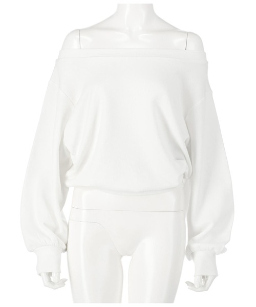 ANAP（アナップ）の「裏毛オフショルダートップス（Tシャツ/カットソー・レディース・ブラック/グレー/オフホワイト・FREE）」の9枚目の写真