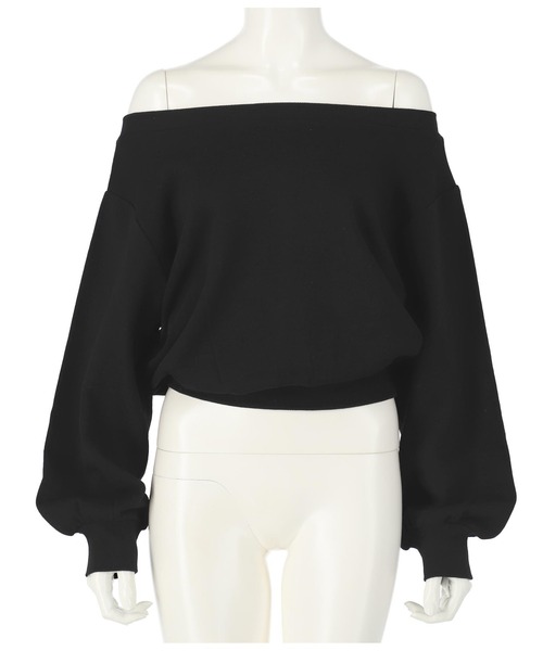 ANAP（アナップ）の「裏毛オフショルダートップス（Tシャツ/カットソー・レディース・ブラック/グレー/オフホワイト・FREE）」の10枚目の写真