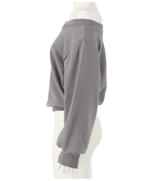 ANAP（アナップ）の「裏毛オフショルダートップス（Tシャツ/カットソー・レディース・ブラック/グレー/オフホワイト・FREE）」の12枚目の写真