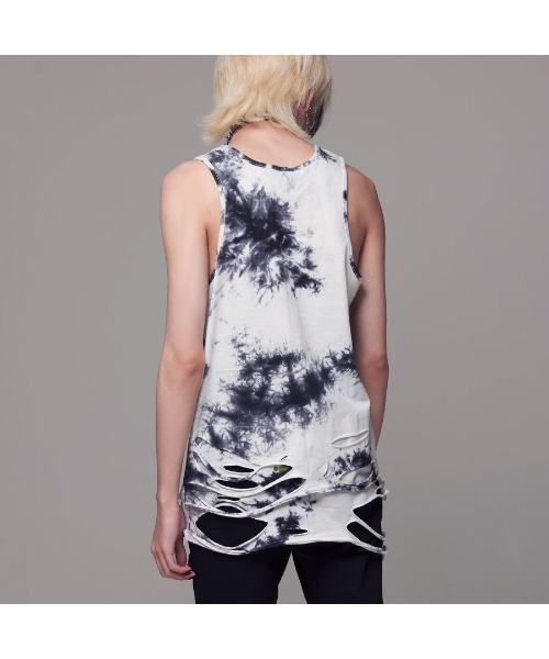 CIVARIZE(シヴァーライズ)の「『CIVARIZE/シヴァーライズ』裾クラッシュ加工フェイクレイヤードタンクトップ(タンクトップ・メンズ・マルチ/ブラック×ホワイト/ブラック×レッド/ブラック×ブルー・M/L)」の10枚目の写真