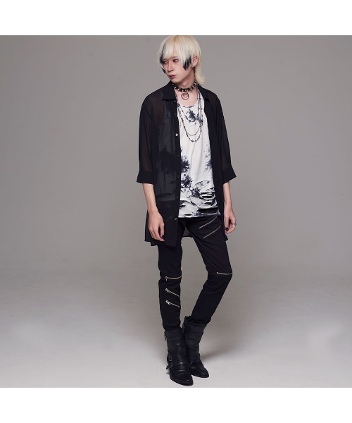 CIVARIZE(シヴァーライズ)の「『CIVARIZE/シヴァーライズ』裾クラッシュ加工フェイクレイヤードタンクトップ(タンクトップ・メンズ・マルチ/ブラック×ホワイト/ブラック×レッド/ブラック×ブルー・M/L)」の11枚目の写真