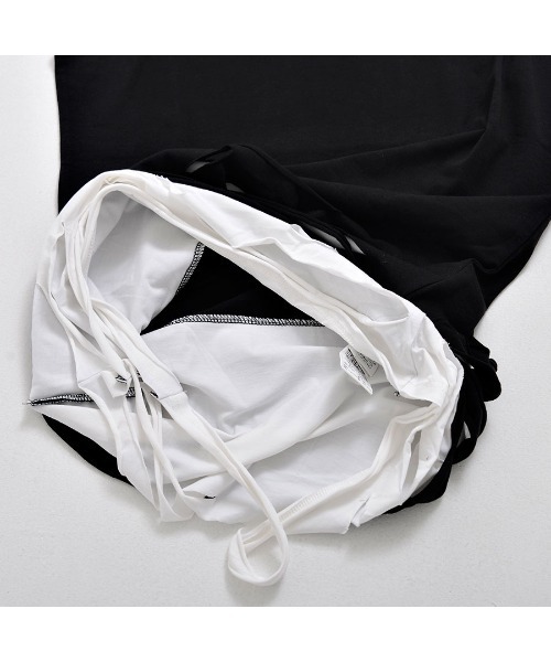 CIVARIZE(シヴァーライズ)の「『CIVARIZE/シヴァーライズ』裾クラッシュ加工フェイクレイヤードタンクトップ(タンクトップ・メンズ・マルチ/ブラック×ホワイト/ブラック×レッド/ブラック×ブルー・M/L)」の18枚目の写真