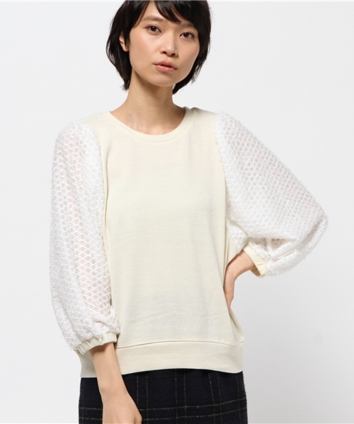 OUTLET(アウトレット)の「【mystic】ドルマン袖プルオーバー(Tシャツ/カットソー・レディース・アイボリー/グレー/ブラック・FREE)」の1枚目の写真