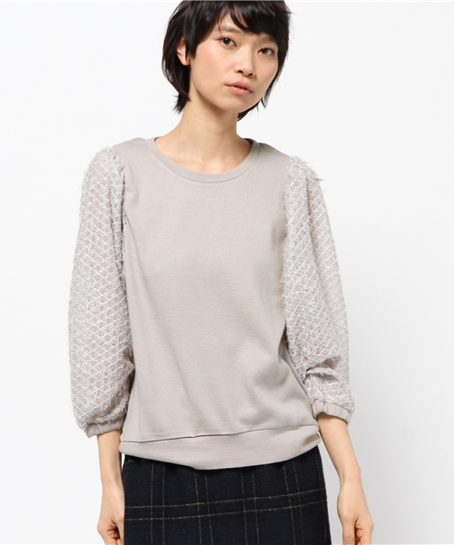 OUTLET(アウトレット)の「【mystic】ドルマン袖プルオーバー(Tシャツ/カットソー・レディース・アイボリー/グレー/ブラック・FREE)」の3枚目の写真
