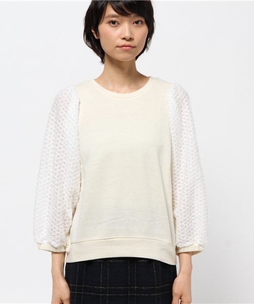 OUTLET(アウトレット)の「【mystic】ドルマン袖プルオーバー(Tシャツ/カットソー・レディース・アイボリー/グレー/ブラック・FREE)」の4枚目の写真