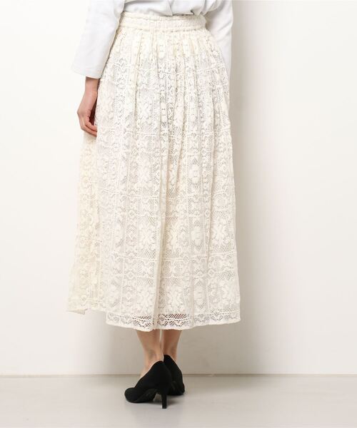 Samansa Mos2(サマンサ モスモス)の「総レーススカート(スカート・レディース・ブラック/オフホワイト/キナリ・フリ-)」の5枚目の写真