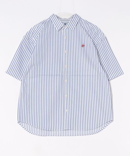BEVERLY HILLS POLO CLUB（ビバリーヒルズポロクラブ）の「【BEVERLY HILLS POLO CLUB】ワンポイントPOLO刺繍 半袖クラシカルボタンダウンシャツ 2270-3060（シャツ/ブラウス・メンズ・ホワイト/ベージュ/サックスブルー/マルチ/その他4/その他5/ライトグリーン/その他6/ネイビー/その他2/その他3/ブラック/ネイビー系2・LL/M/L）」の7枚目の写真