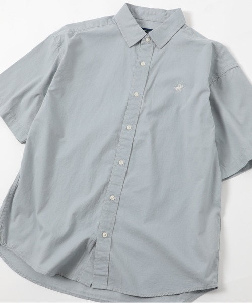 BEVERLY HILLS POLO CLUB（ビバリーヒルズポロクラブ）の「【BEVERLY HILLS POLO CLUB】ワンポイントPOLO刺繍 半袖クラシカルボタンダウンシャツ 2270-3060（シャツ/ブラウス・メンズ・ホワイト/ベージュ/サックスブルー/マルチ/その他4/その他5/ライトグリーン/その他6/ネイビー/その他2/その他3/ブラック/ネイビー系2・LL/M/L）」の6枚目の写真