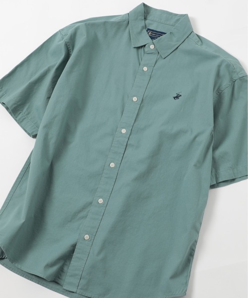 BEVERLY HILLS POLO CLUB（ビバリーヒルズポロクラブ）の「【BEVERLY HILLS POLO CLUB】ワンポイントPOLO刺繍 半袖クラシカルボタンダウンシャツ 2270-3060（シャツ/ブラウス・メンズ・ホワイト/ベージュ/サックスブルー/マルチ/その他4/その他5/ライトグリーン/その他6/ネイビー/その他2/その他3/ブラック/ネイビー系2・LL/M/L）」の4枚目の写真