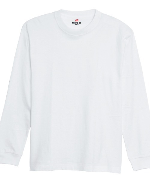 HANES(ヘインズ)の「アメリカ発!程よく肉厚なコスパ抜群ロングTシャツ!【Hanes】BEEFY LONG SLEEVE T-SHIRT 長袖ロンT コットンカットソー H5186 / HM4-D001(Tシャツ/カットソー・メンズ・グレー/ホワイト/ブラック・M/L/XL/S)」の13枚目の写真